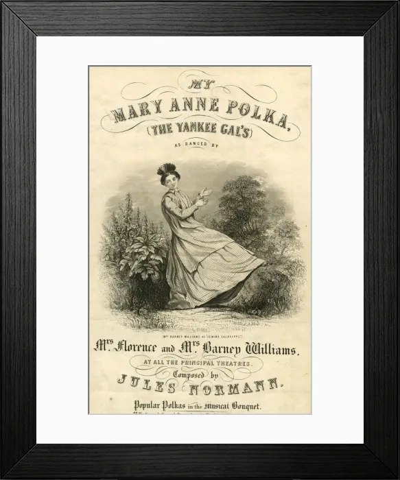 Framed Print : Music cover, My Mary Anne Polka Framed Print : Music cover, My Mary Anne Polka