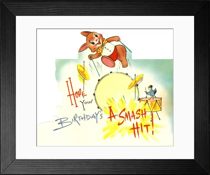 Framed Print : Birthday card, Hope your birthdays a Smash Hit Framed Print : Birthday card, Hope your birthdays a Smash Hit