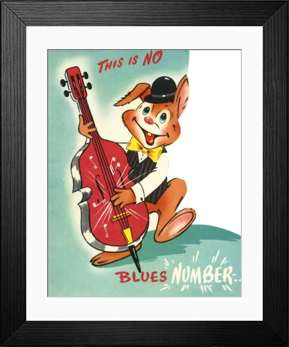 Framed Print : Birthday card, This is no blues number Framed Print : Birthday card, This is no blues number