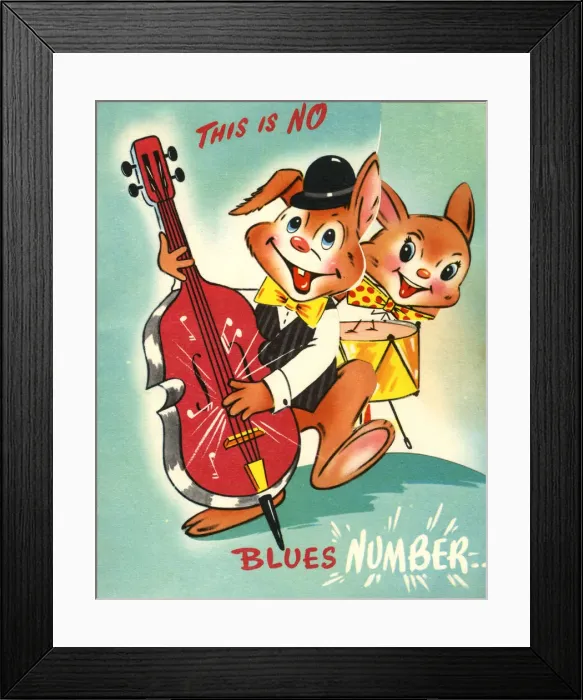 Framed Print : Birthday card, This is no blues number Framed Print : Birthday card, This is no blues number