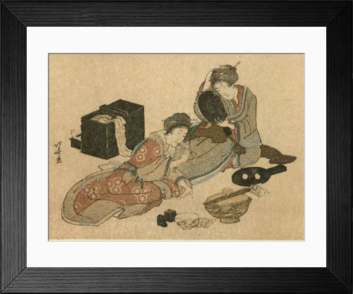 Framed Print : Woodblock print after Hokusai Framed Print : Woodblock print after Hokusai