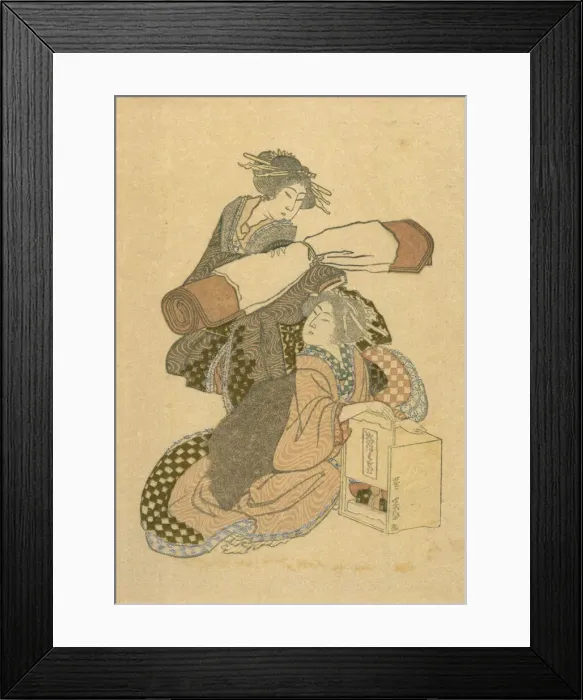Framed Print : Woodblock print after Hokusai Framed Print : Woodblock print after Hokusai