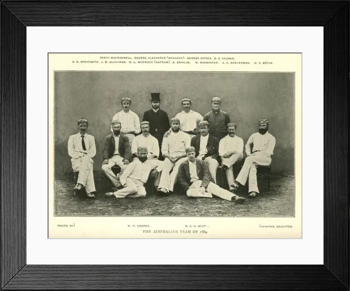 Framed Print : The Australian Cricket Team 1884 Framed Print : The Australian Cricket Team 1884