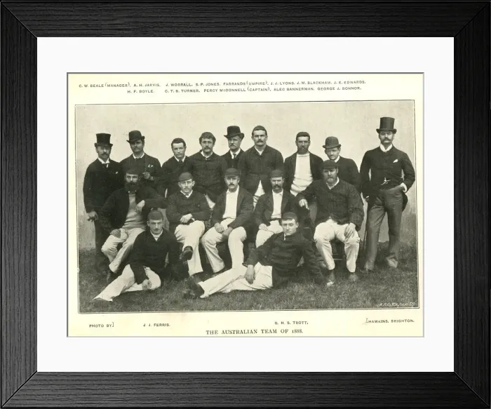 Framed Print : The Australian Cricket Team 1888 Framed Print : The Australian Cricket Team 1888