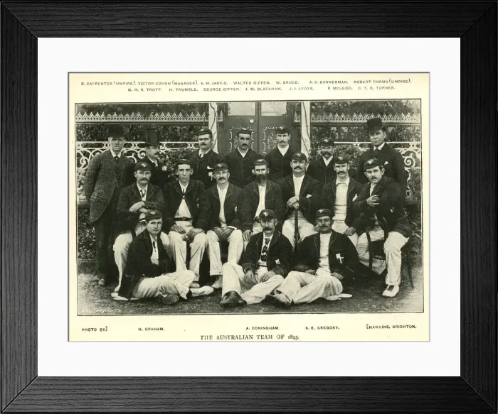 Framed Print : The Australian Cricket Team 1893 Framed Print : The Australian Cricket Team 1893