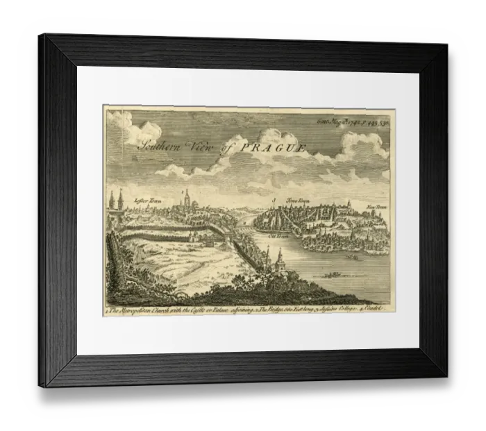 Framed Print : The City of Prague, now in the Czech Republic Framed Print : The City of Prague, now in the Czech Republic