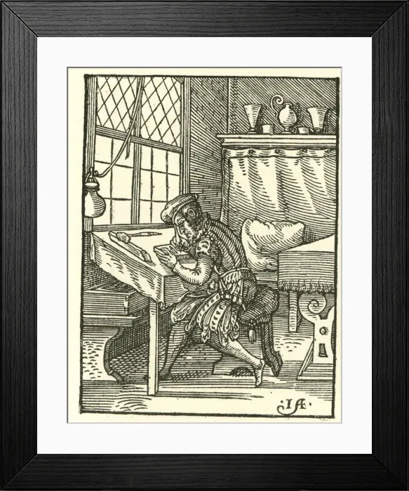Framed Print : The Engraver by Jost Amman Framed Print : The Engraver by Jost Amman
