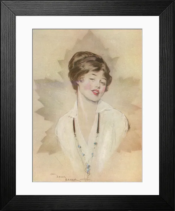 Framed Print : The Girl He Left Behind by Lewis Baumer Framed Print : The Girl He Left Behind by Lewis Baumer
