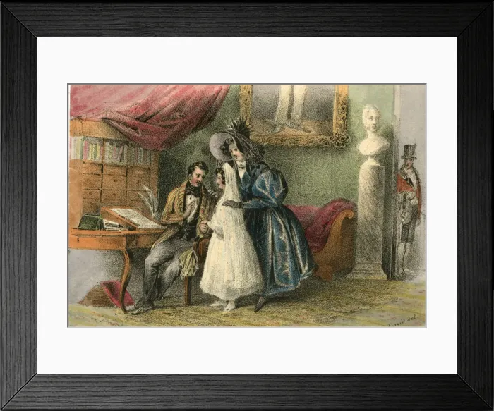 Framed Print : The Illustrious Women of France - The Bridesmaid Framed Print : The Illustrious Women of France - The Bridesmaid