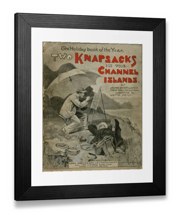 Framed Print : Cover design, Two Knapsacks in the Channel Islands Framed Print : Cover design, Two Knapsacks in the Channel Islands