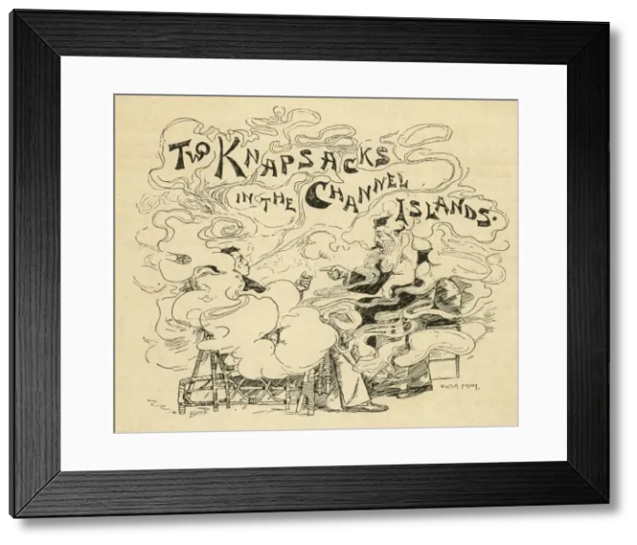 Framed Print : Two Knapsacks in the Channel Islands