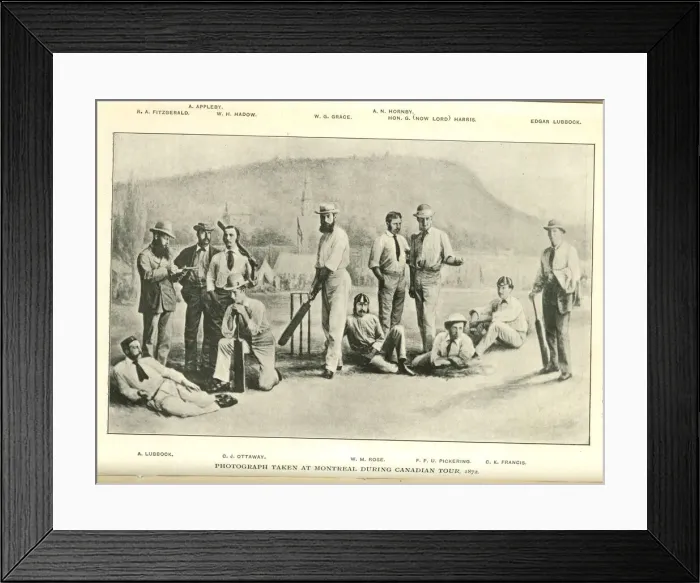 Framed Print : W G Grace and Cricket Team, Montreal, Canada Framed Print : W G Grace and Cricket Team, Montreal, Canada