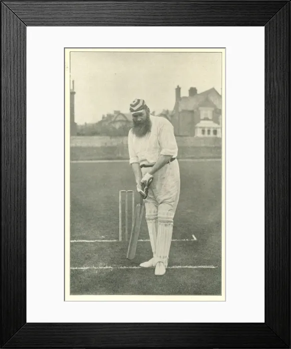 Framed Print : W G Grace, legendary cricketer, batting Framed Print : W G Grace, legendary cricketer, batting