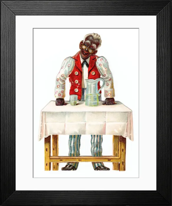Framed Print : Man in a red waistcoat on a cutout greetings card Framed Print : Man in a red waistcoat on a cutout greetings card