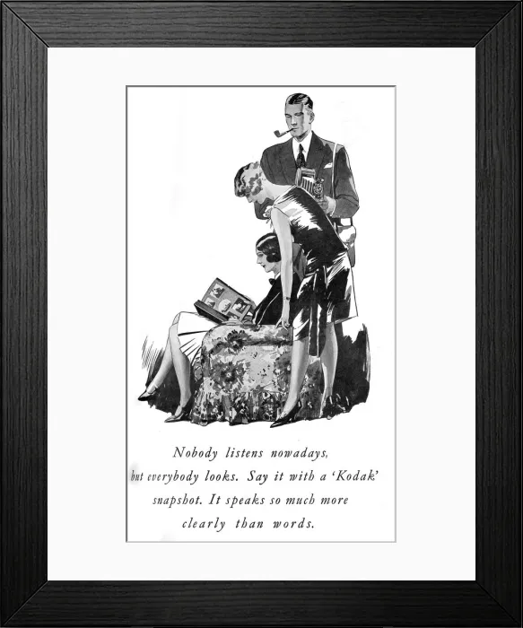 Framed Print : Kodak Advertisement, 1928 Framed Print : Kodak Advertisement, 1928