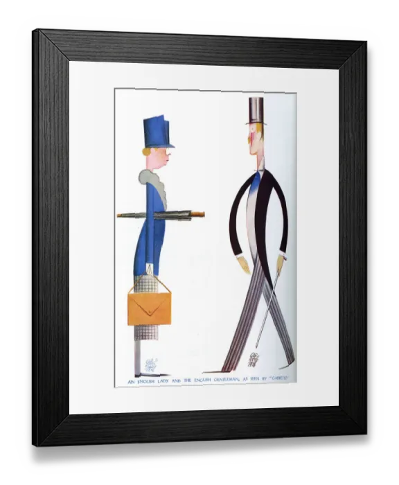 Framed Print : English Lady and English Gentleman by Garretto Framed Print : English Lady and English Gentleman by Garretto