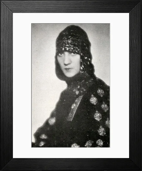 Framed Print : Aviator Antonia de Varelia in aviation style hat Framed Print : Aviator Antonia de Varelia in aviation style hat