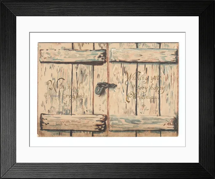 Framed Print : Christmas card in the shape of a rabbit hutch Framed Print : Christmas card in the shape of a rabbit hutch