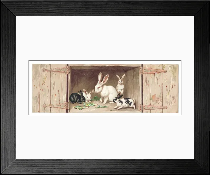 Framed Print : Christmas card in the shape of a rabbit hutch Framed Print : Christmas card in the shape of a rabbit hutch