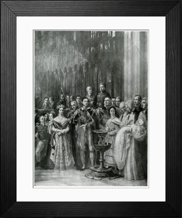 Framed Print : Baptism of Albert Edward 1842 Framed Print : Baptism of Albert Edward 1842