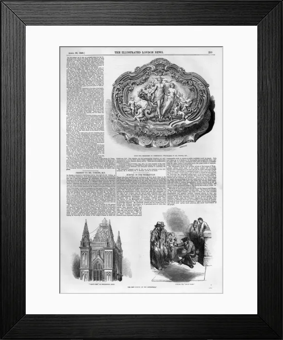 Framed Print : Page from Illustrated London News 22 April 1848 Framed Print : Page from Illustrated London News 22 April 1848