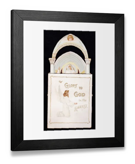 Framed Print : Christmas card, Glory to God in the Highest Framed Print : Christmas card, Glory to God in the Highest