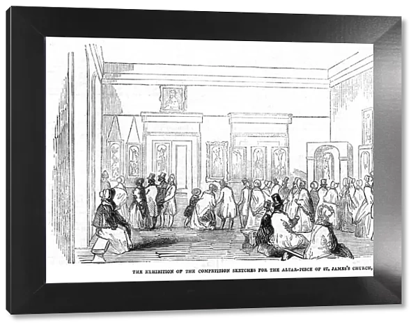Exhibition of the competition sketches for altar-piece, 1845