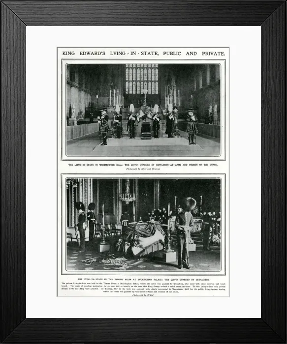 Framed Print : King Edward VII, Lying-in-State 1910 Framed Print : King Edward VII, Lying-in-State 1910