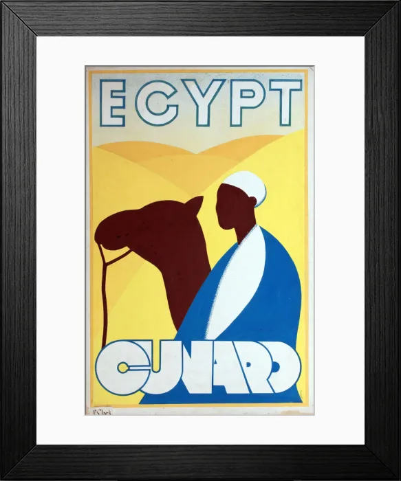Framed Print : Poster, cruises to Egypt via Cunard Framed Print : Poster, cruises to Egypt via Cunard