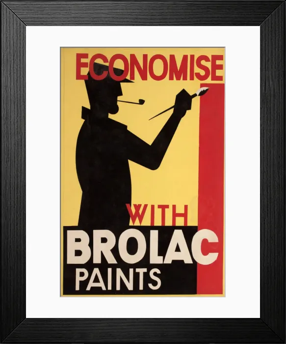 Framed Print : Poster, Economise with Brolac Paints Framed Print : Poster, Economise with Brolac Paints