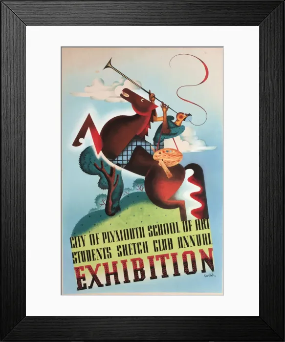 Framed Print : Poster, City of Plymouth School of Art, Annual Exhibition Framed Print : Poster, City of Plymouth School of Art, Annual Exhibition
