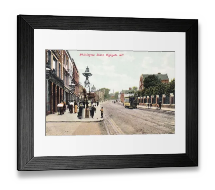 Framed Print : Whittington Stone, Highgate Hill, Highgate, North London Framed Print : Whittington Stone, Highgate Hill, Highgate, North London