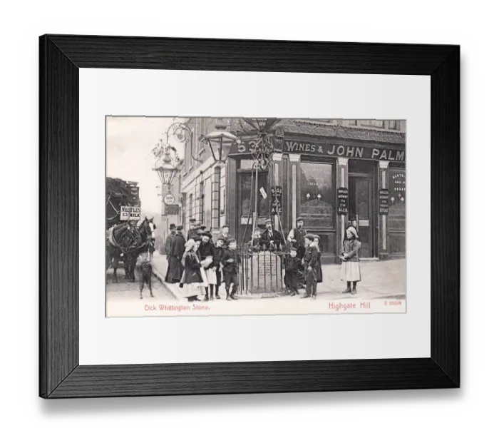 Framed Print : Whittington Stone, Highgate Hill, Highgate, North London Framed Print : Whittington Stone, Highgate Hill, Highgate, North London