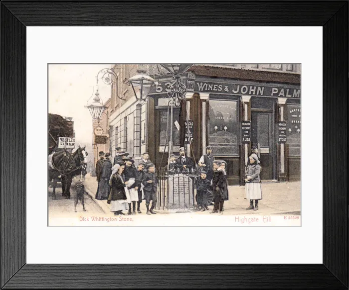 Framed Print : Whittington Stone, Highgate Hill, Highgate, North London Framed Print : Whittington Stone, Highgate Hill, Highgate, North London