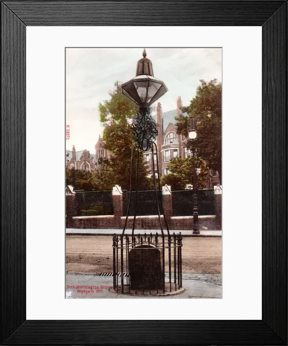 Framed Print : Whittington Stone, Highgate Hill, Highgate, North London Framed Print : Whittington Stone, Highgate Hill, Highgate, North London