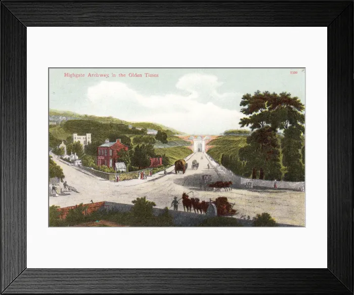 Framed Print : Highgate Archway, Highgate, North London Framed Print : Highgate Archway, Highgate, North London