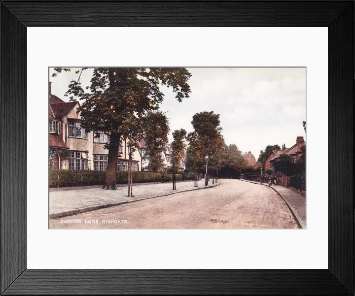 Framed Print : Swains Lane, Highgate, North London Framed Print : Swains Lane, Highgate, North London