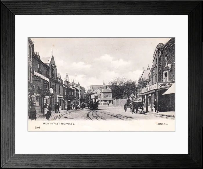 Framed Print : High Street, Highgate, North London Framed Print : High Street, Highgate, North London