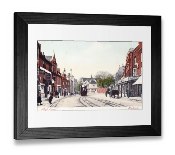 Framed Print : High Street, Highgate, North London Framed Print : High Street, Highgate, North London