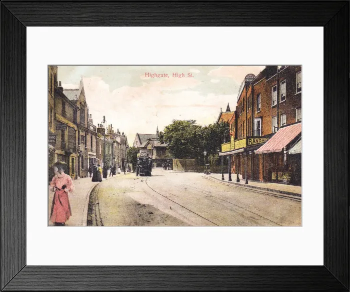Framed Print : High Street, Highgate, North London Framed Print : High Street, Highgate, North London