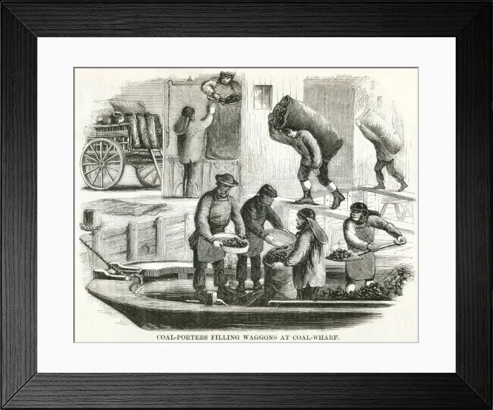 Framed Print : Coal-porters 1850s Framed Print : Coal-porters 1850s