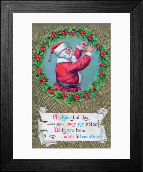 Framed Print : Santa Claus on a Christmas postcard Framed Print : Santa Claus on a Christmas postcard
