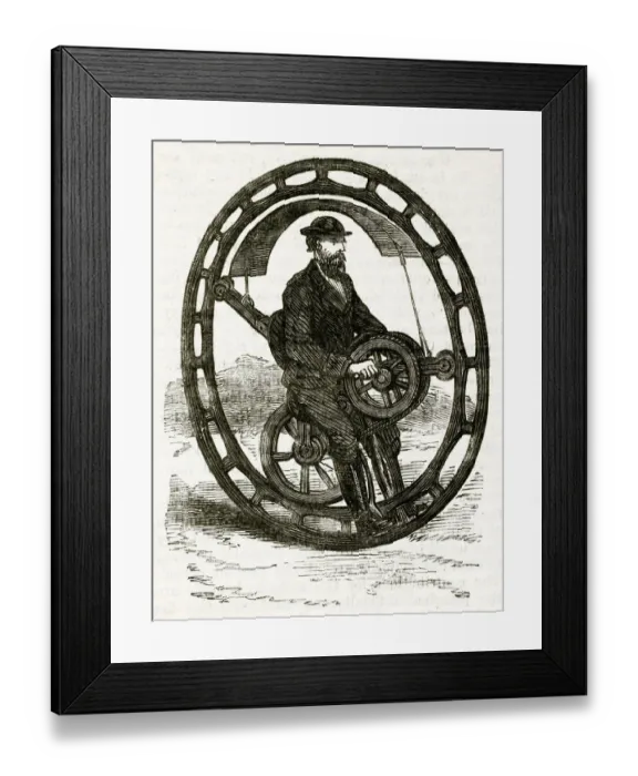Framed Print : Hemmings unicycle 1869 Framed Print : Hemmings unicycle 1869