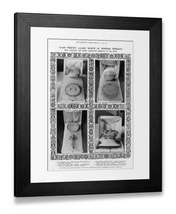 Framed Print : Jewellery gifts from King Alfonso Framed Print : Jewellery gifts from King Alfonso