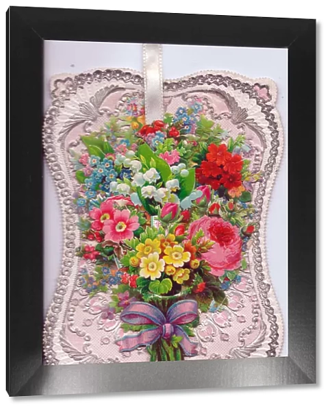Assorted flowers on a greetings card