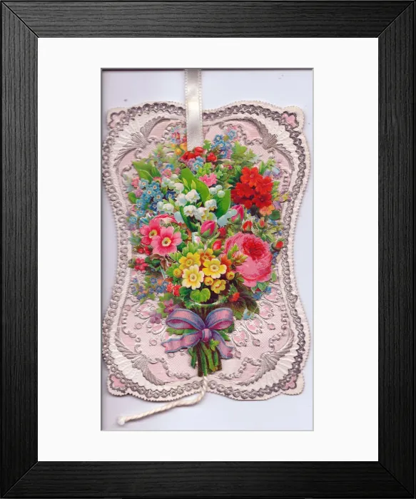 Framed Print : Assorted flowers on a greetings card Framed Print : Assorted flowers on a greetings card