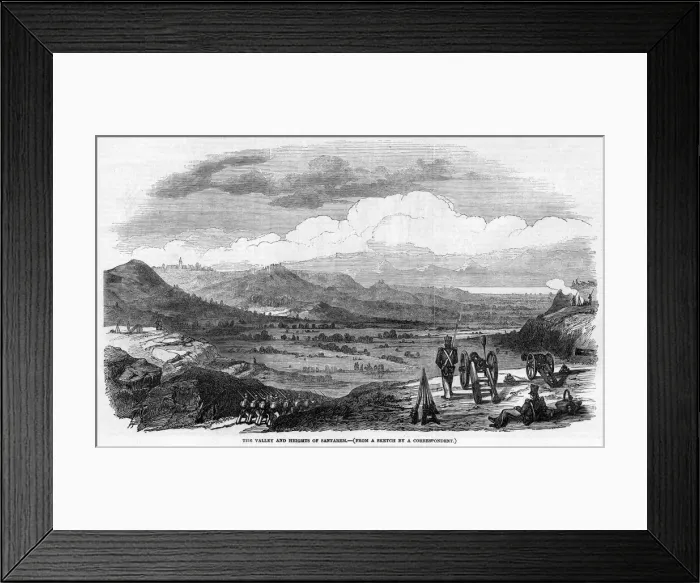 Framed Print : Santarem during 1846 civil war Framed Print : Santarem during 1846 civil war