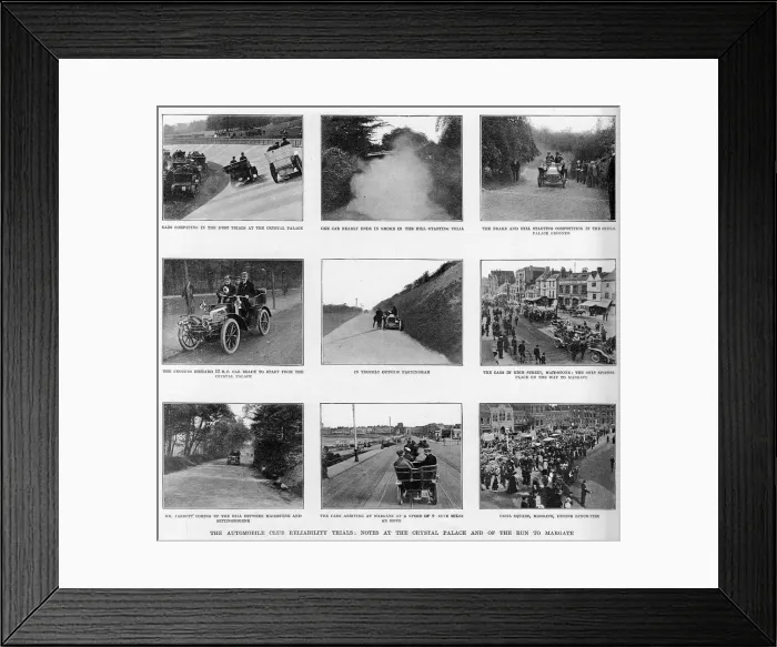 Framed Print : Automobile club reliability trials, 1903 Framed Print : Automobile club reliability trials, 1903