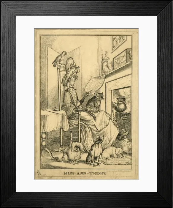 Framed Print : Cartoon, Miss-Ann-Thropy Framed Print : Cartoon, Miss-Ann-Thropy