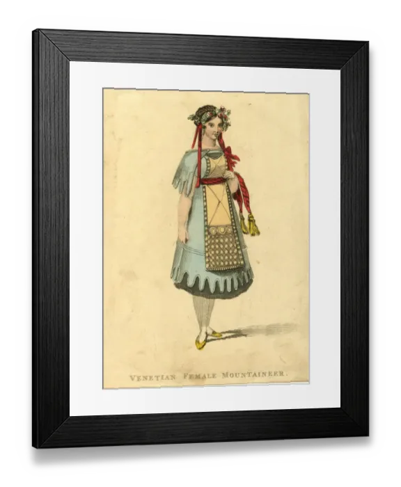 Framed Print : Venetian female mountaineer Framed Print : Venetian female mountaineer